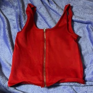 red crop top